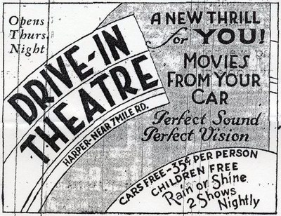 East Side Drive-In Theatre - Annoucement Ad